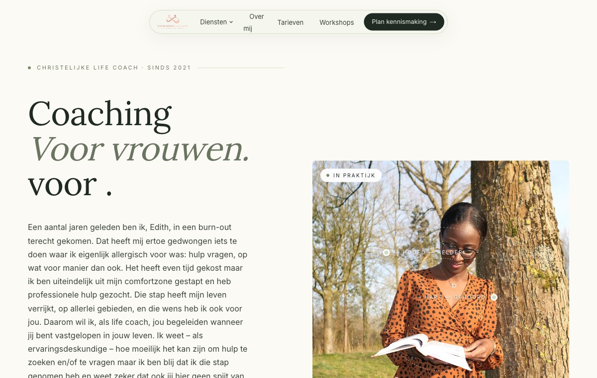 Edith Moen Coaching — Dutch life coaching website