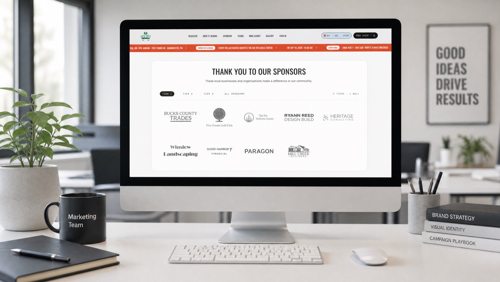 Sponsors wall